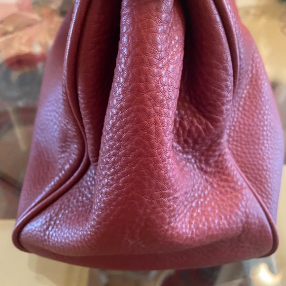Carla Mancini Burgundy Leather Handbag - Picture 4 of 14